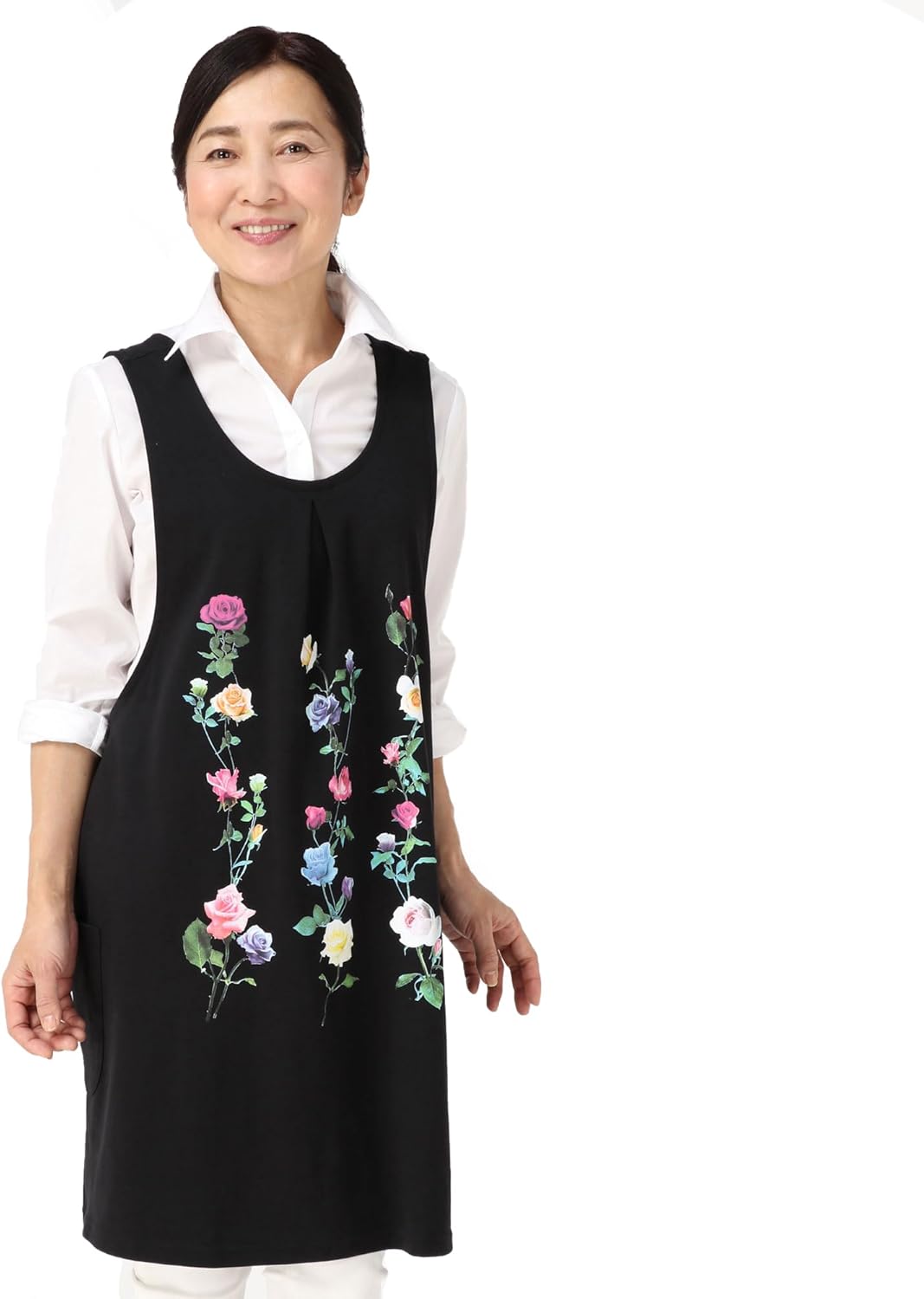 新品タグ付☆L'assiette ラシェット☆お花モチーフが可愛いエプロン　黒 61+3X3WfLGL._AC_SL1500_.jpg